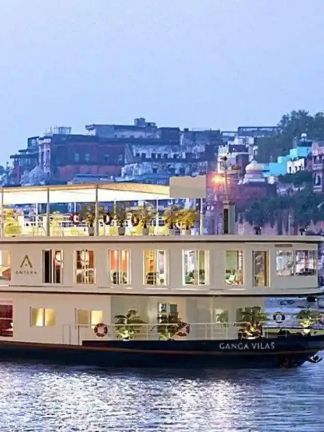 World’s longest 3200 kms river luxury cruise, Ganga-Vilas in India.