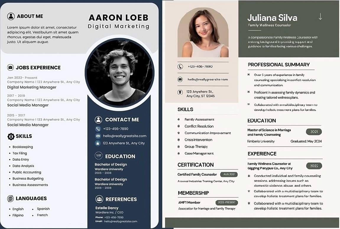 create unique resume with canva